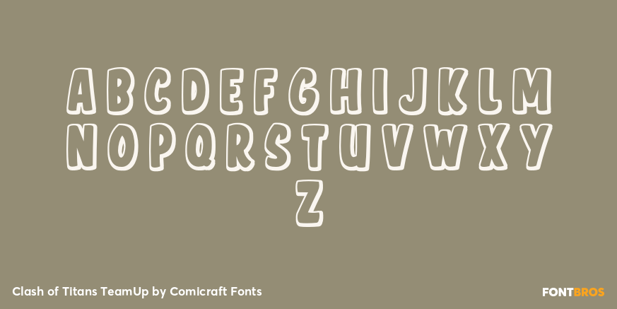 Clash of Titans TeamUp Font Poster #3