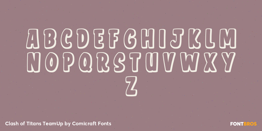 Clash of Titans TeamUp Font Poster #2