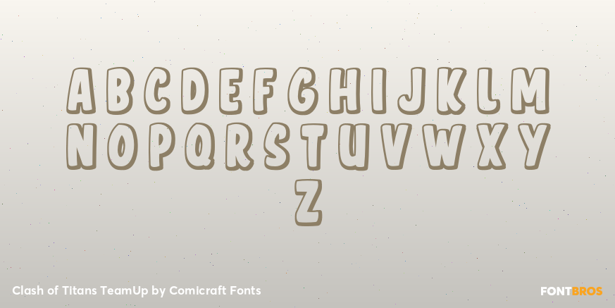 Clash of Titans TeamUp Font Poster #3