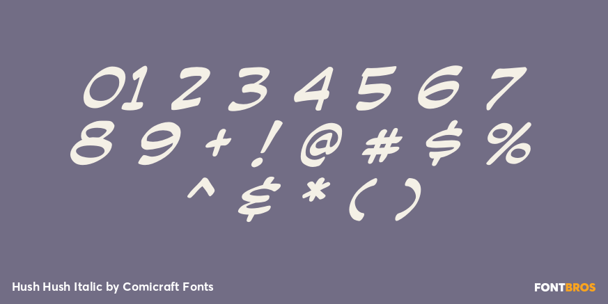 Hush Hush Italic Font Poster #1