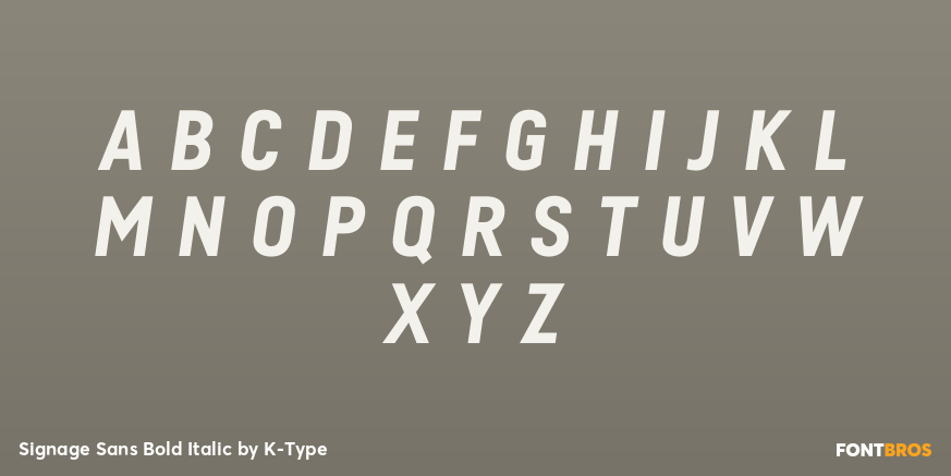 Signage Sans Bold Italic Font Poster #2