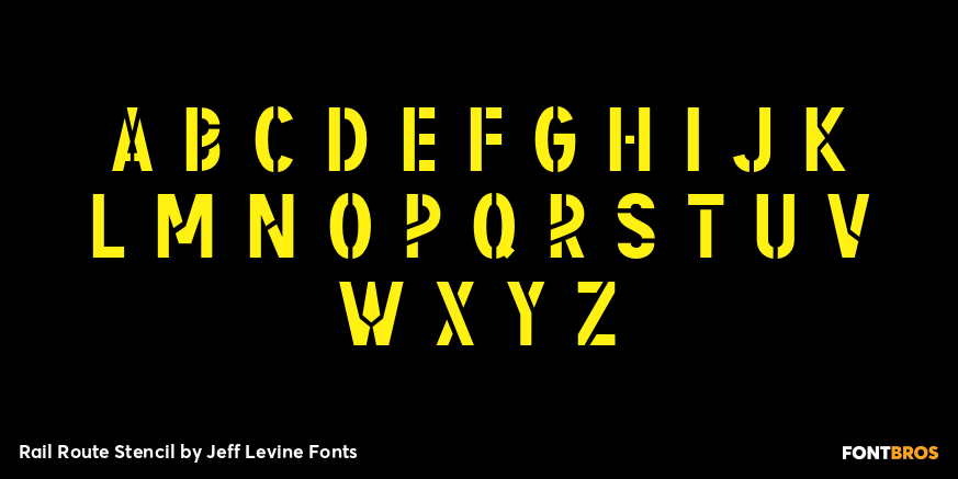 Rail Route Stencil Font Poster #2