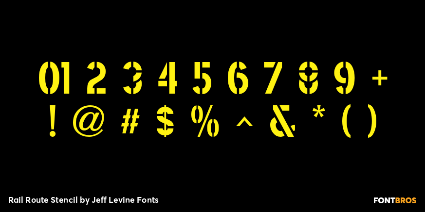 Rail Route Stencil Font Poster #4