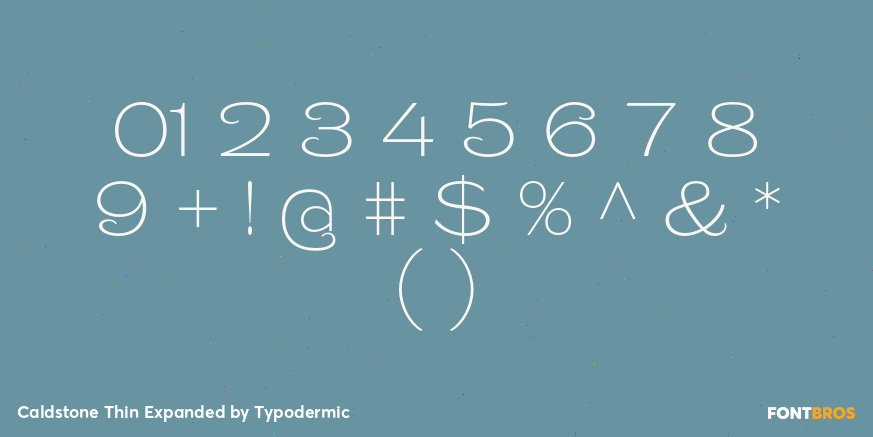 Caldstone Thin Expanded Font Poster #1