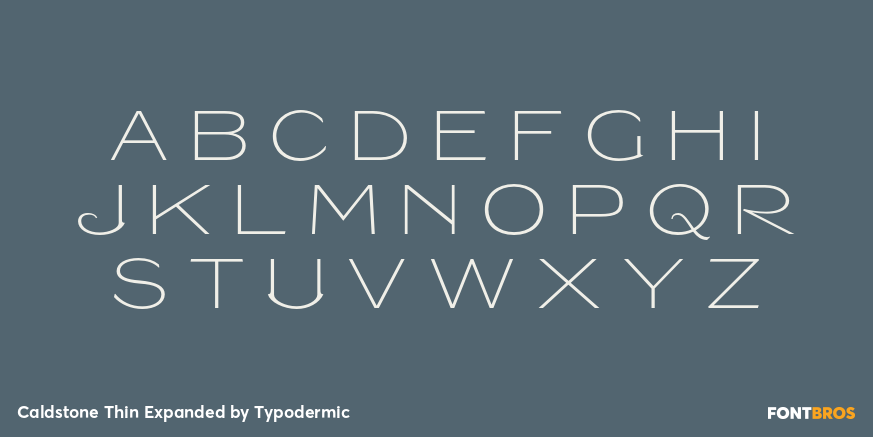 Caldstone Thin Expanded Font Poster #1