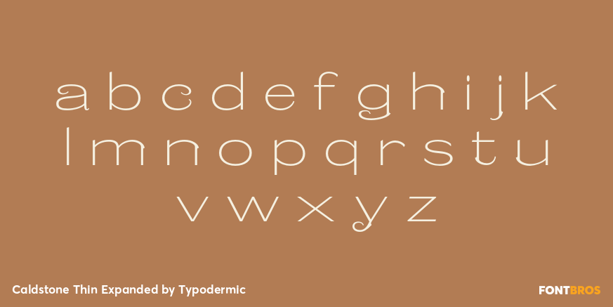 Caldstone Thin Expanded Font Poster #1