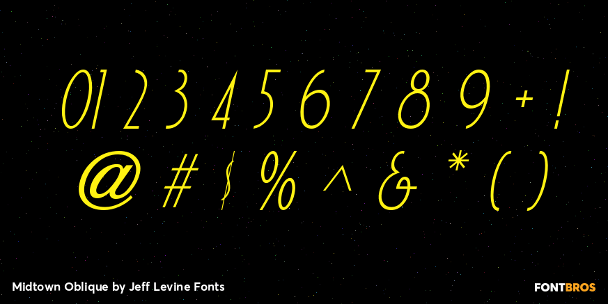 Midtown Oblique Font Poster #1