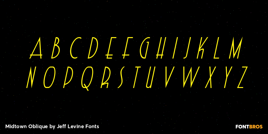 Midtown Oblique Font Poster #1
