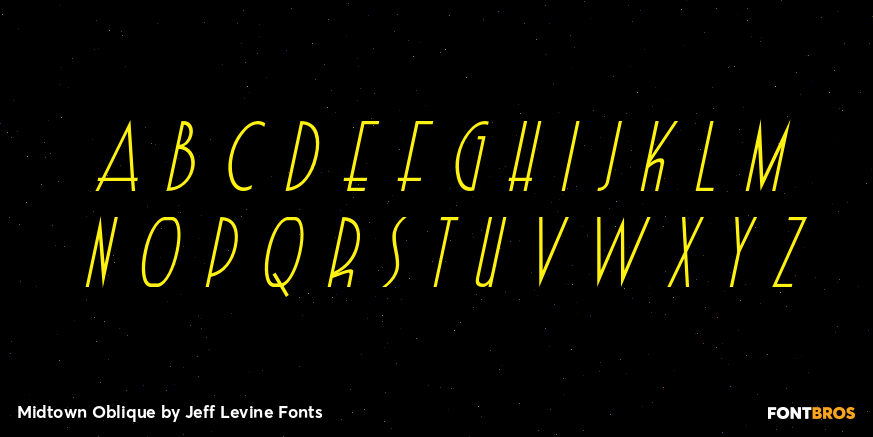 Midtown Oblique Font Poster #1