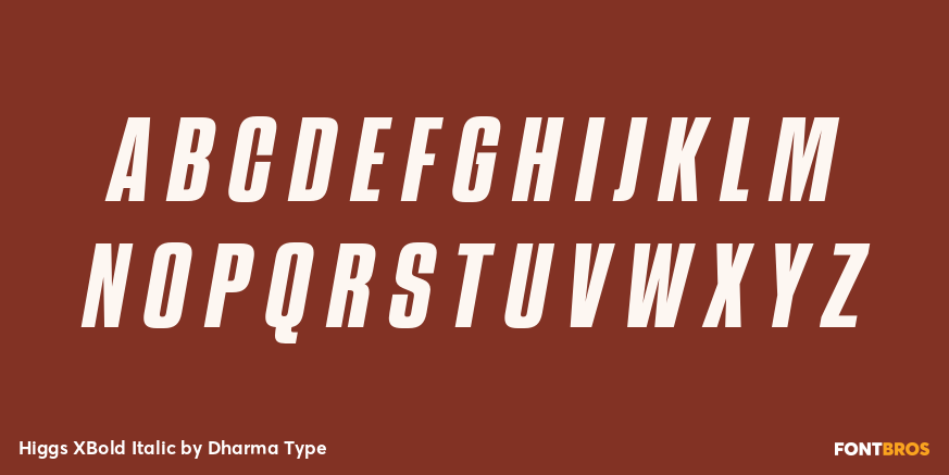 Higgs XBold Italic Font Poster #2