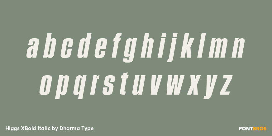 Higgs XBold Italic Font Poster #3