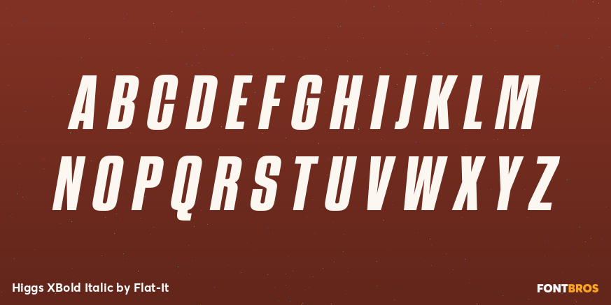 Higgs XBold Italic Font Poster #2