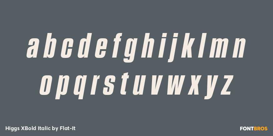 Higgs XBold Italic Font Poster #3