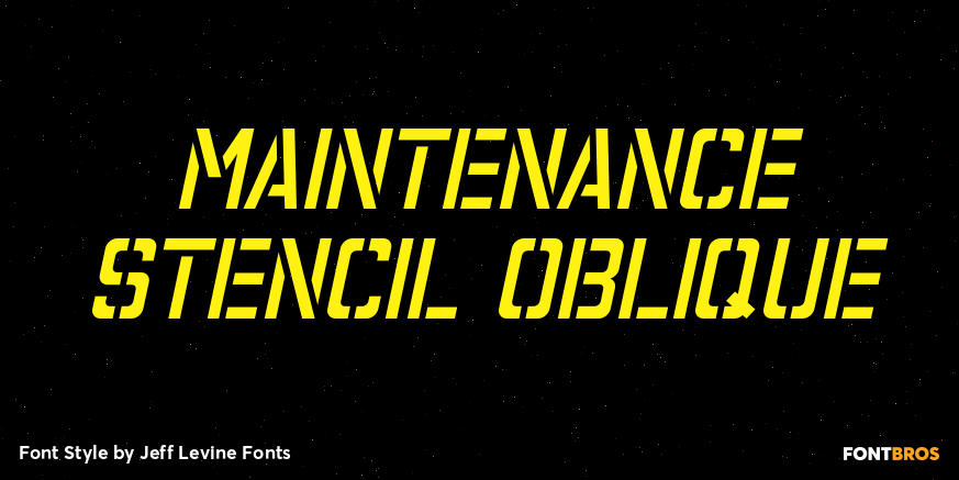 Maintenance Stencil Oblique Poster