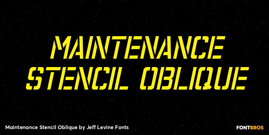 Maintenance Stencil Oblique Poster