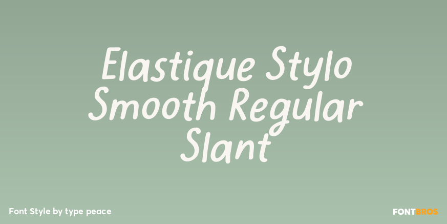 Elastique Stylo Smooth Regular Slant Font Poster #1