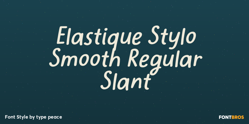 Elastique Stylo Smooth Regular Slant Poster