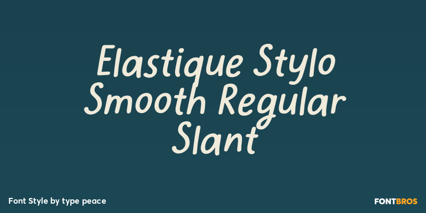 Elastique Stylo Smooth Regular Slant Poster