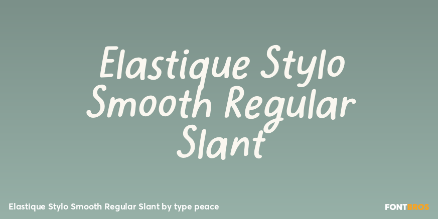 Elastique Stylo Smooth Regular Slant Poster
