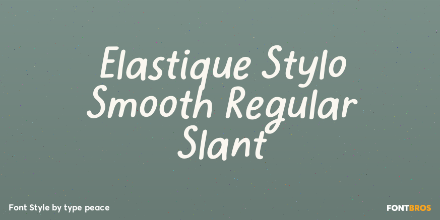 Elastique Stylo Smooth Regular Slant Poster