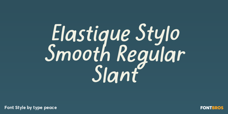 Elastique Stylo Smooth Regular Slant Poster