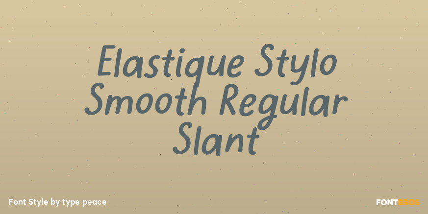 Elastique Stylo Smooth Regular Slant Poster