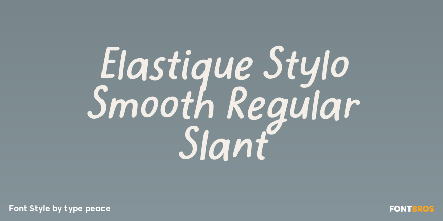 Elastique Stylo Smooth Regular Slant Poster
