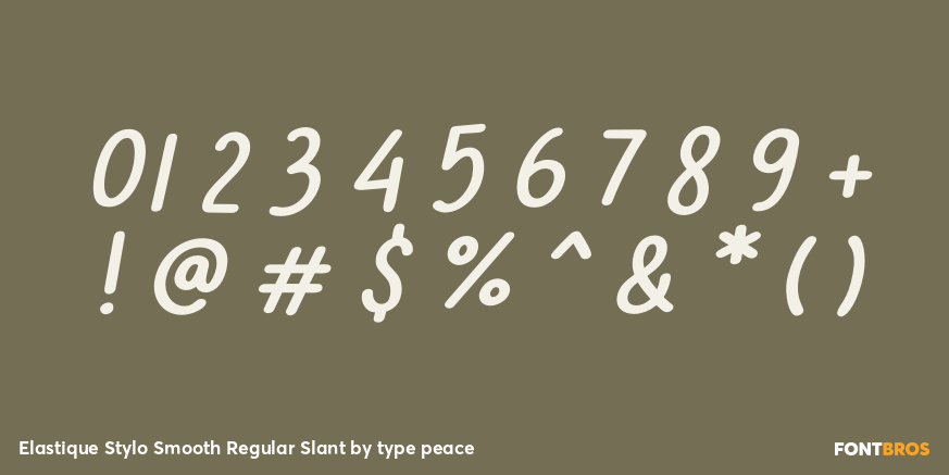Elastique Stylo Smooth Regular Slant Font Poster #1