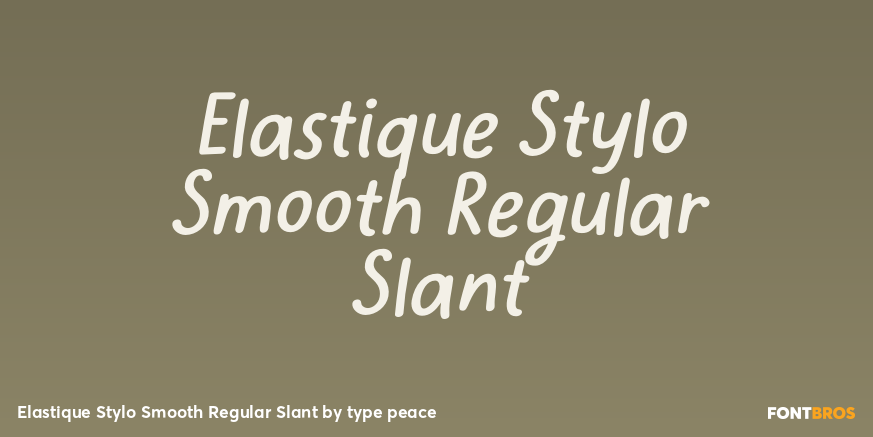 Elastique Stylo Smooth Regular Slant Poster