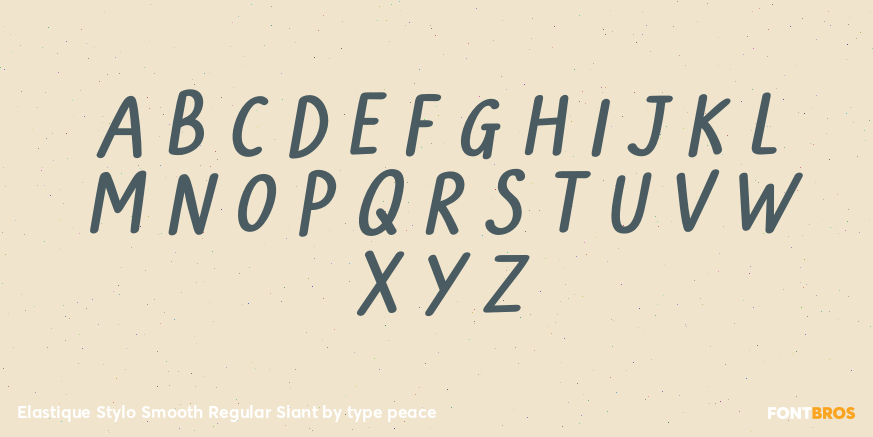 Elastique Stylo Smooth Regular Slant Font Poster #2