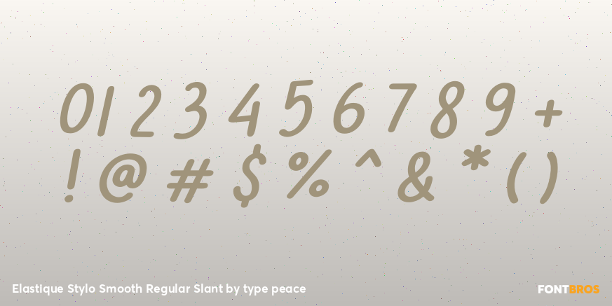 Elastique Stylo Smooth Regular Slant Font Poster #4