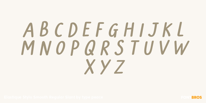 Elastique Stylo Smooth Regular Slant Font Poster #1