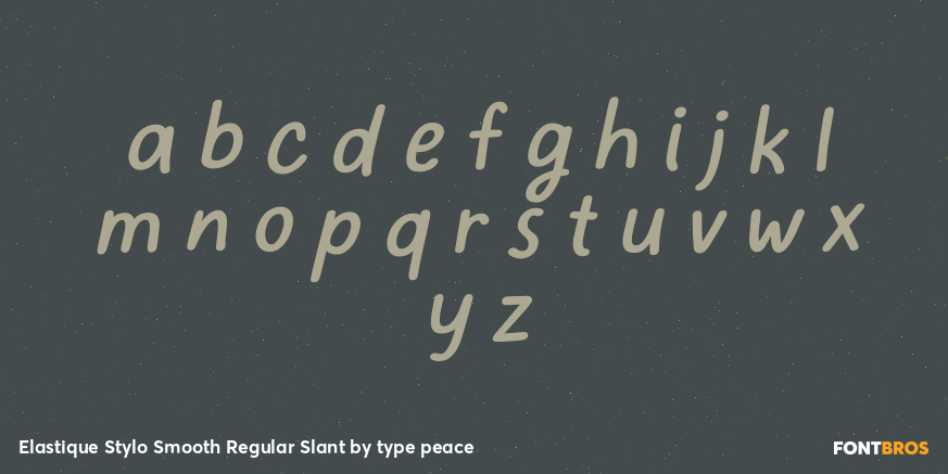 Elastique Stylo Smooth Regular Slant Font Poster #1