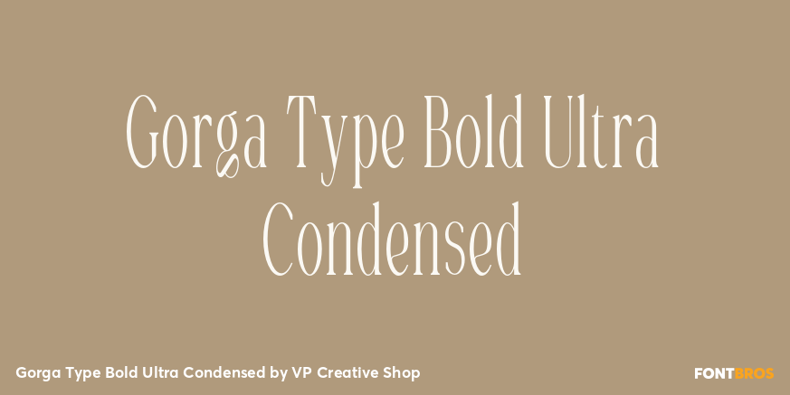 Gorga Type Bold Ultra Condensed Font Poster #1