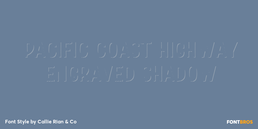 Pacific Coast Highway Engraved Shadow Poster