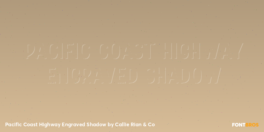 Pacific Coast Highway Engraved Shadow Poster