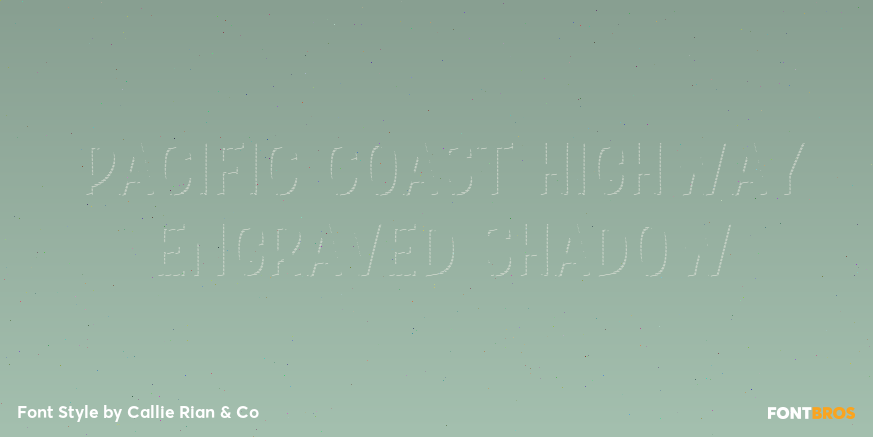 Pacific Coast Highway Engraved Shadow Poster