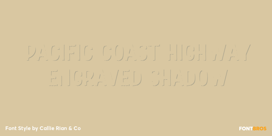 Pacific Coast Highway Engraved Shadow Poster
