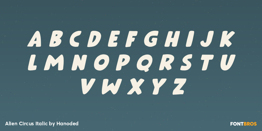 Alien Circus Italic Font Poster #3