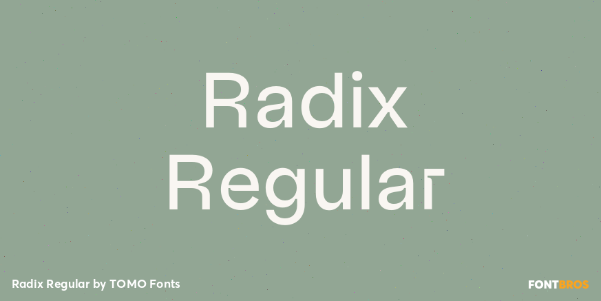 Radix Regular Font Poster #1