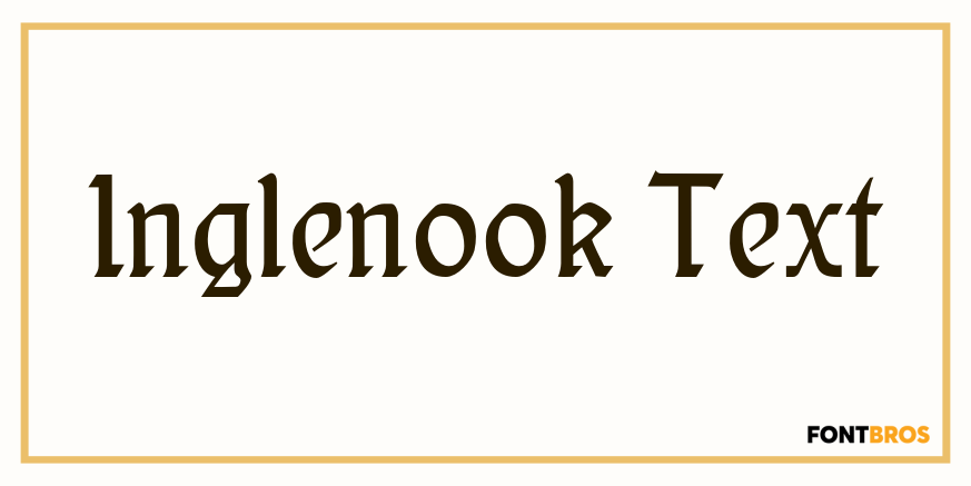Inglenook Text Font Poster