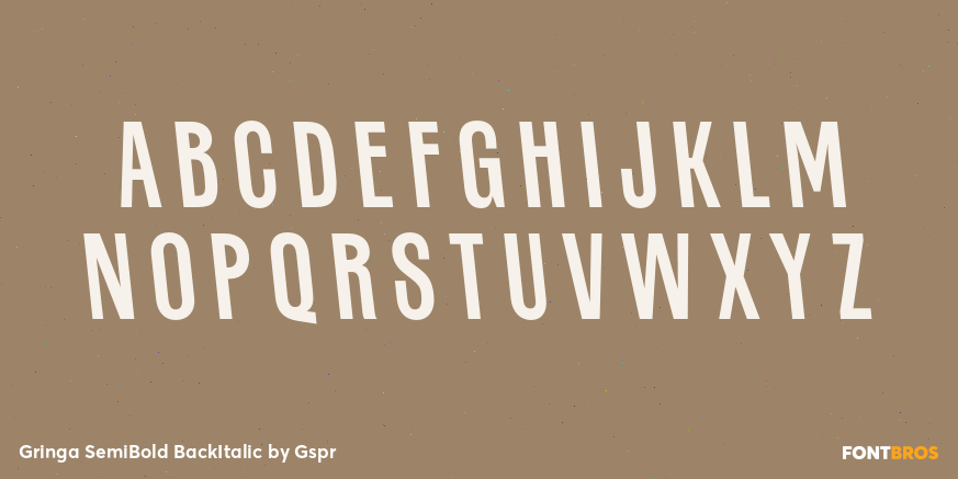 Gringa SemiBold BackItalic Font Poster #2