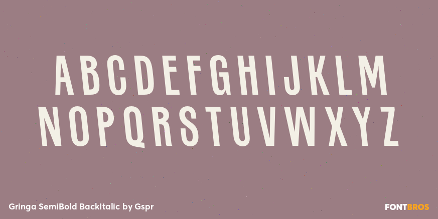 Gringa SemiBold BackItalic Font Poster #1