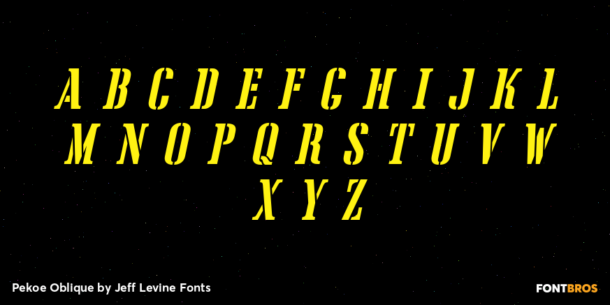 Pekoe Oblique Font Poster #1