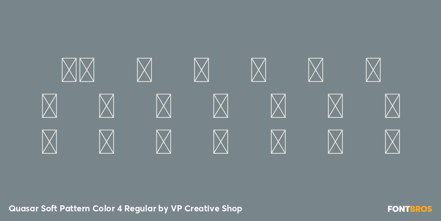 Quasar Soft Pattern Color 4 Regular Font Poster #4