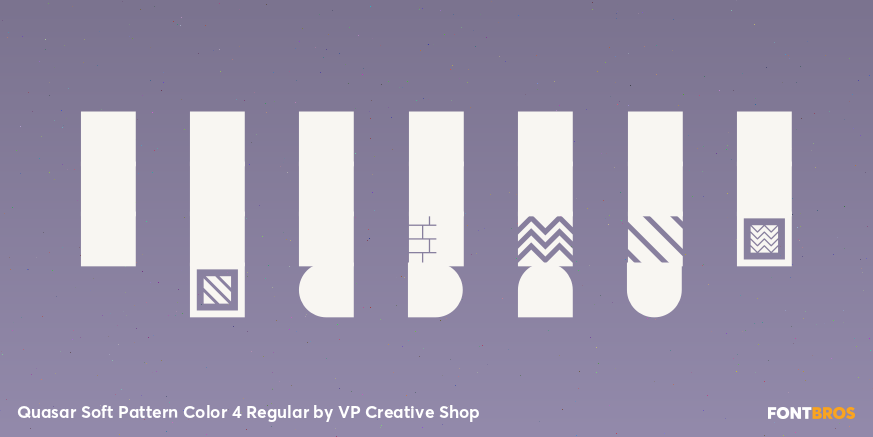 Quasar Soft Pattern Color 4 Regular Font Poster #2