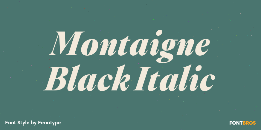 Montaigne Black Italic Font Poster #1
