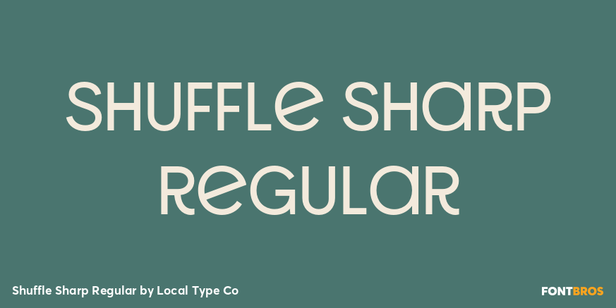 Shuffle Sharp Regular Font Poster
