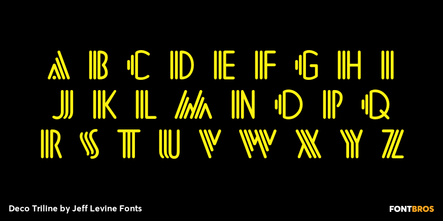 Deco Triline Font Poster #3