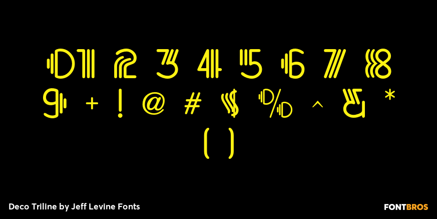 Deco Triline Font Poster #4